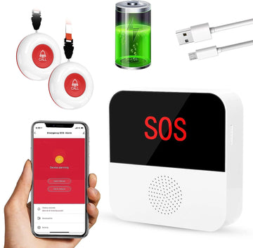 Sistema de localizador inalámbrico inteligente recargable con WiFi de Daytech para cuidadores: alerta remota para personas mayores y discapacitadas